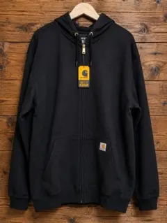 Carhartt 裏起毛ジップパーカー 未使用タグ付 XL 黒 軽量 アメカジのサムネイル
