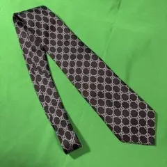 【美品】GUCCI ネクタイ GGパターン ブラウン/ボルドー