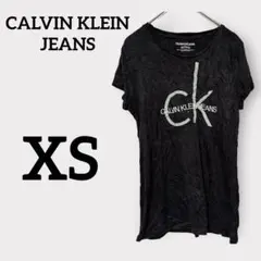 CALVIN KLEIN JEANS 【XS】半袖 Tシャツ トップス ブラック