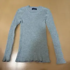 Ritmo Latino リブニット 長袖 グレー