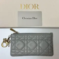 Dior フラグメントケース カナージュ ブルーグレイ ウォレット カードケース
