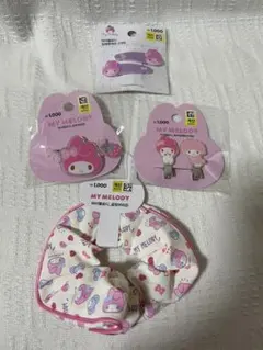 韓国　ダイソー　マイメロディ　ヘアアクセサリー　4点セット　C サンリオ