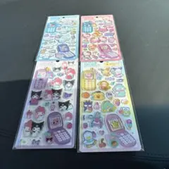 国内正規品　平成はっぴーフォン シール サンリオ 平成ハッピーフォン 4枚
