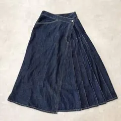 BEAMSBOYビームスボーイ デニムスカート プリーツ ラップスカート
