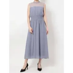 LAGUNAMOON スタンドカラーヨークレースワンピース