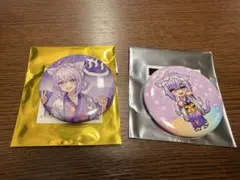 ホロライブ　ゲーマーズ　極楽湯　猫又おかゆ　等身缶バッジ　ドット絵缶バッジ　２種
