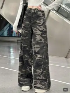 SHEIN 迷彩 デニム