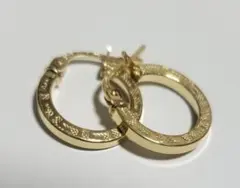 UNOAERREウノアエレ K18YG フープピアス 緑 4.44g A966