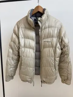 モンベル アルパインダウンジャケット ベージュ Lドローコード