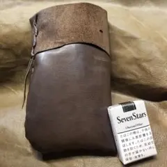 ブラウンレザー バッグ ウエストポーチ