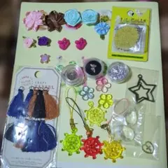 手芸素材セット 多彩なパーツ