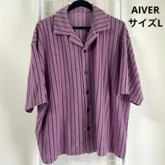 AIVER　すかしストライプクロップドパイルシャツのサムネイル