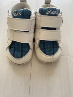 asics ベビーシューズ ホワイト/ブルー