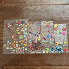 【平成当時シール】全て使いかけ　ぷっくりシール　４シート