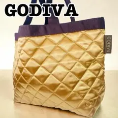 GODIVA ゴディバ キルティング トートバッグ ゴールド A4収納 軽量