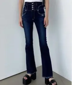 EMODA ハイウエスト フレアデニムパンツのサムネイル