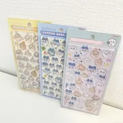 正規品 ちいかわボンボンドロップシール　第1弾３枚 ハチワレ うさぎ　集合
