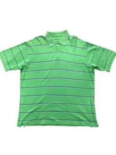 エディーバウアー緑色 ボーダーストライプポロシャツ BIG SIZE XL