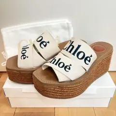【美品】Chloe クロエ ロゴ ウェッジソール サンダルのサムネイル