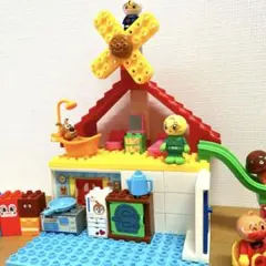 【美品】アンパンマンブロック(ドール8体、キャラクターブロック6体付き)