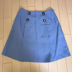 ♡Lily Brown スカート 水色 ボタン付き　プリーツ