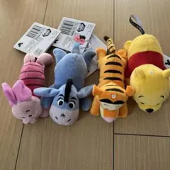 くまのプーさん　寝そべり マスコット ４種セット