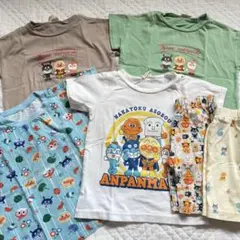 まとめ売り　保育園着　アンパンマン　半袖Tシャツ　ズボン　6枚セットのサムネイル