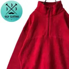 【NAUTICA】90s オールドノーティカ ハーフジップフリース 刺繍ロゴ