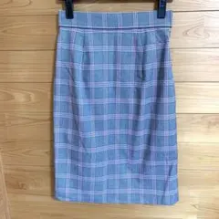 トランテアンソンドゥモード　チェックタイトスカート　36 S オフィス