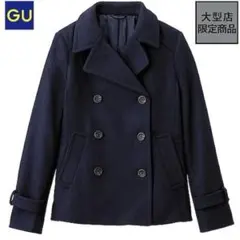 GU gu ジーユー　ピーコート　コート　ダブル　レディース　ブラック　M
