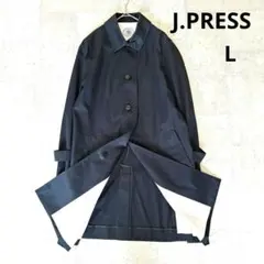 J.PRESS 撥水 PIMA コットンツイル ステンカラー コート ネイビーのサムネイル