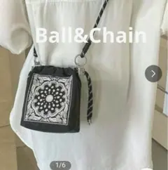 Ball&Chainボールアンドチェーン　バンダナ柄 サコッシュショルダーバッグ