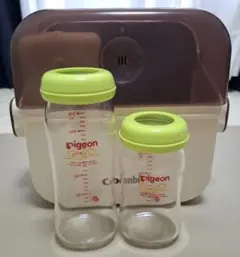 Combi 除菌じょーず Pigeon哺乳瓶2本 セット
