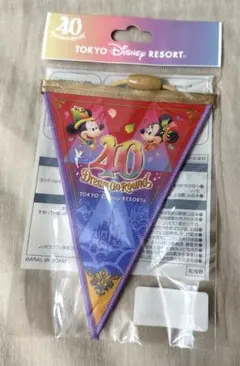 ディズニー40周年 ドリームガーランド 赤 紫