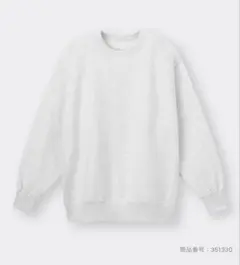 GUヘビーウェイトスウェットプルオーバー　Mサイズ　ライトグレー