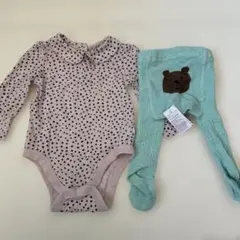 GAP ハート柄ロンパース 6-12ヶ月 タイツ付き❗️