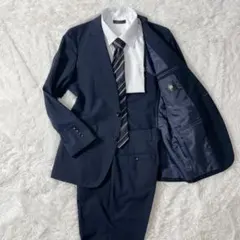 SUITSELECT 黒タグ スーツセットアップ 洗濯可 170M A5 紺