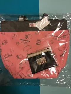 ドラッグストアーズノベルティ☆保冷バッグ•ピンクの豚ちゃん&ポーチ☆新品タグ付き
