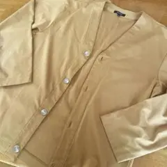 PLST プラステ 綿混　カーディガン　トップス　羽織　キャメル　メンズ　S