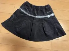 BeBe 黒 コーデュロイ フレアスカート★130センチ