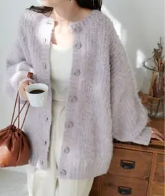 DISCOAT❁⃘シャギーブラッシングロングカーディガン