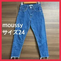 【美品】【お値下げ中】　moussy レディース　デニムパンツ　サイズ24のサムネイル