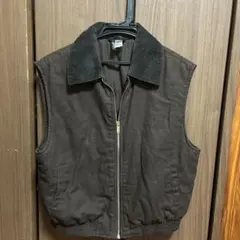 H&M ブラウン ジップアップベスト S