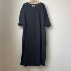 UNIQLO 半袖　カットソー　Tシャツ　ワンピース　黒　L