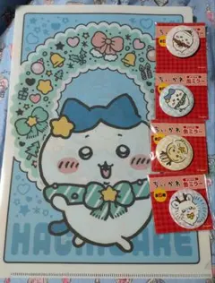 ＊未使用＊ セブンイレブン ちいかわ ハチワレ うさぎ 缶ミラー クリアファイル