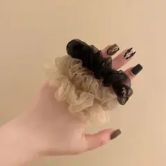 フリル付きヘアゴム 3個セット