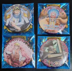 ワンピース　輩缶バッジ　コビー　チョッパー　ドフラミンゴ　ミホーク