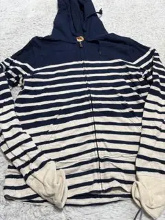 希少 00s〜 y2k NIKE 青黒 ボーダージップパーカー swag 単丈 - メルカリ