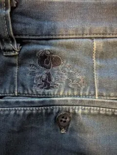 【希少/日本製GREEN CLUBS グリーンクラブ スヌーピー 刺繍 ジーンズ