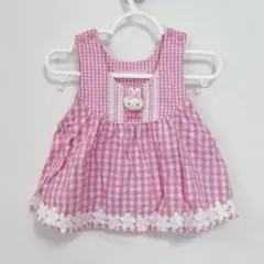 mezzo piano ギンガムチェック トップス エプロン 立体うさぎのサムネイル